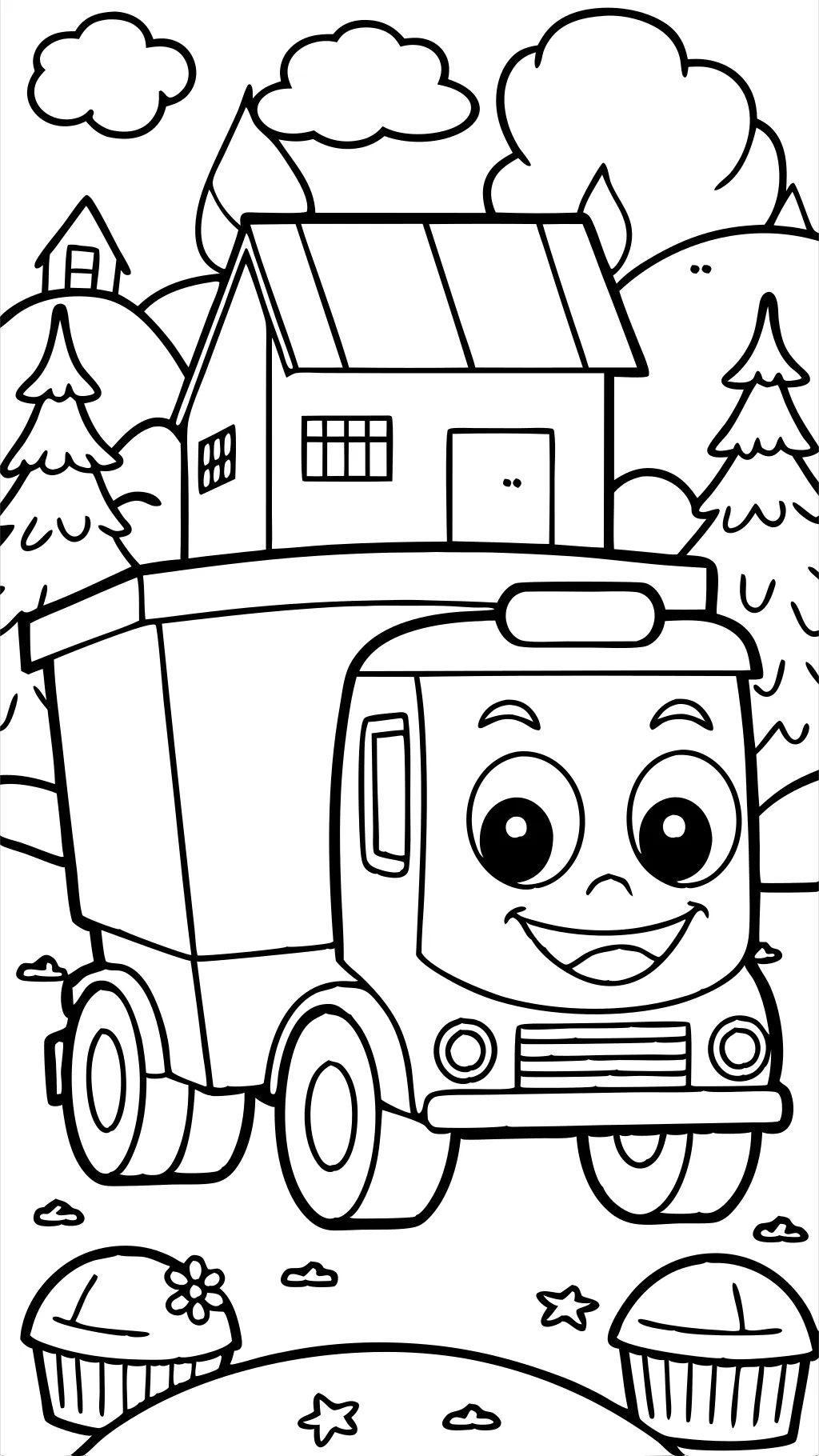 trash truck coloring pages